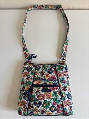 Vera Bradley Quilted Multicolor Postage Stamp Crossbody. Like New